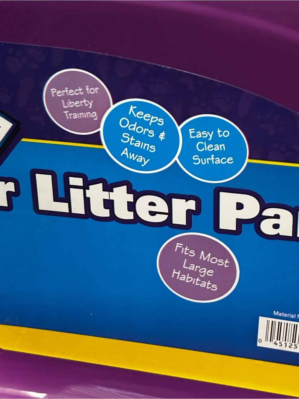 Super Pet Small Animal Large Purple Hi-Corner Litter Pan